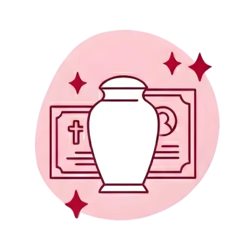 Icône illustrative d'une urne funéraire pour la crémation.